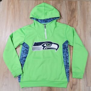 🧚‍♂️NFL Seattle Seahawks Lime Green & Blue Hoodie Medium